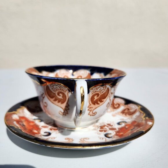 Alfred B Pearce & Co Antique English Bone China Tea Cup Saucer Set Vintage Plate - Picture 4 of 16